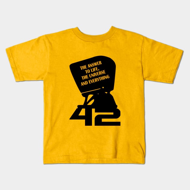 Deep Thought - Hitchhikers Guide to the Galaxy Kids T-Shirt by OtakuPapercraft